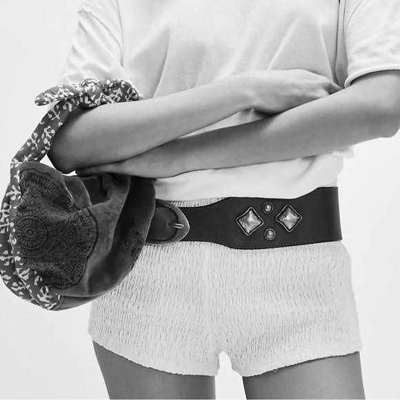 FREE PEOPLE Aria Mini Velvet Bag Black - Picture 5 of 5